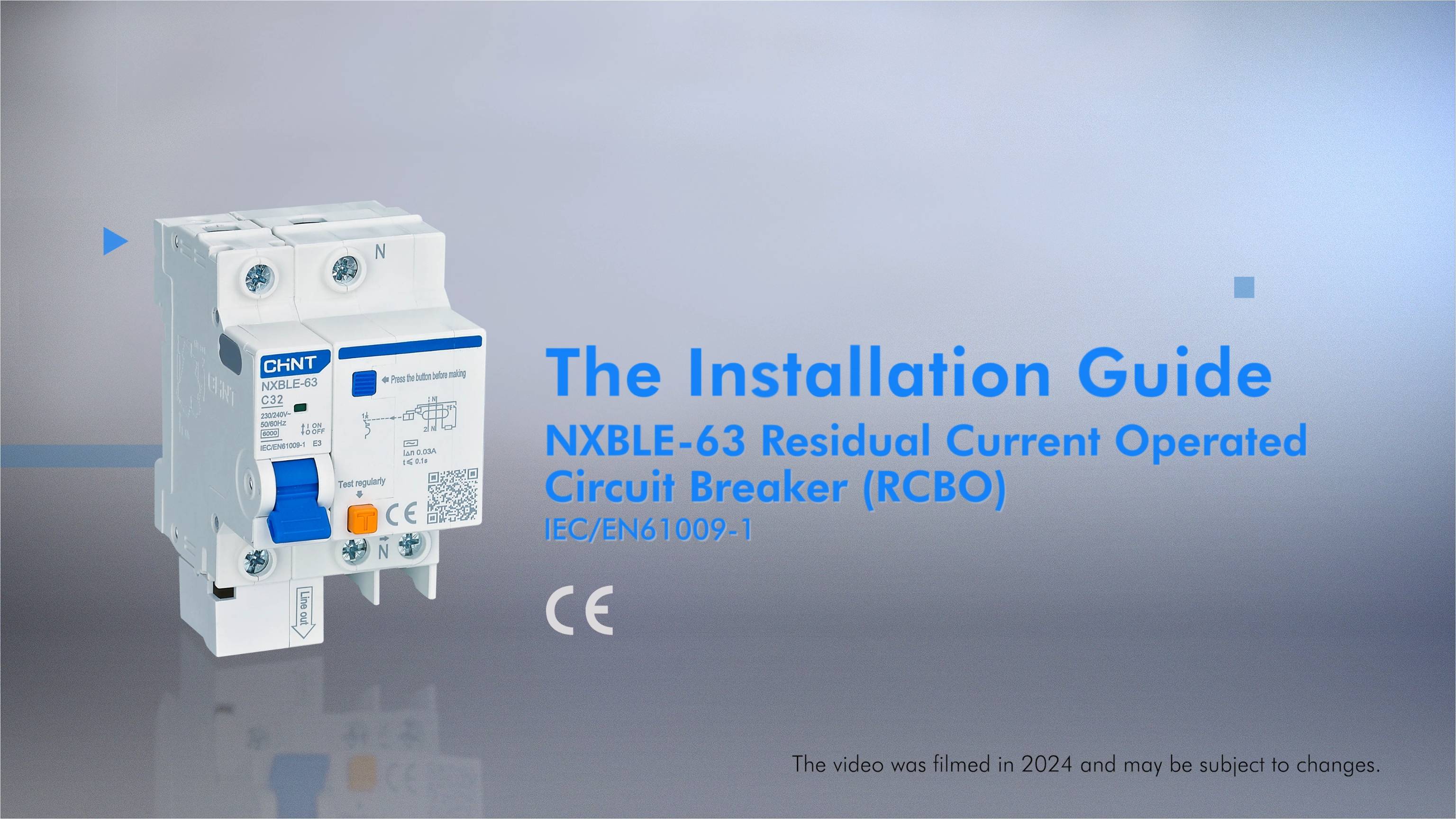 Install NXBLE-63 Residual Current Operated Circuit Breaker